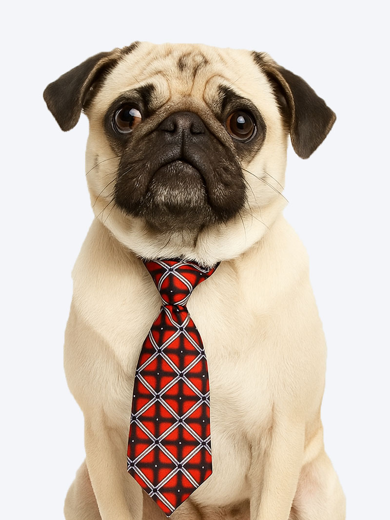 Buy Printed Red Dog Neck Tie at a low price in online India on Petindiaonline 
