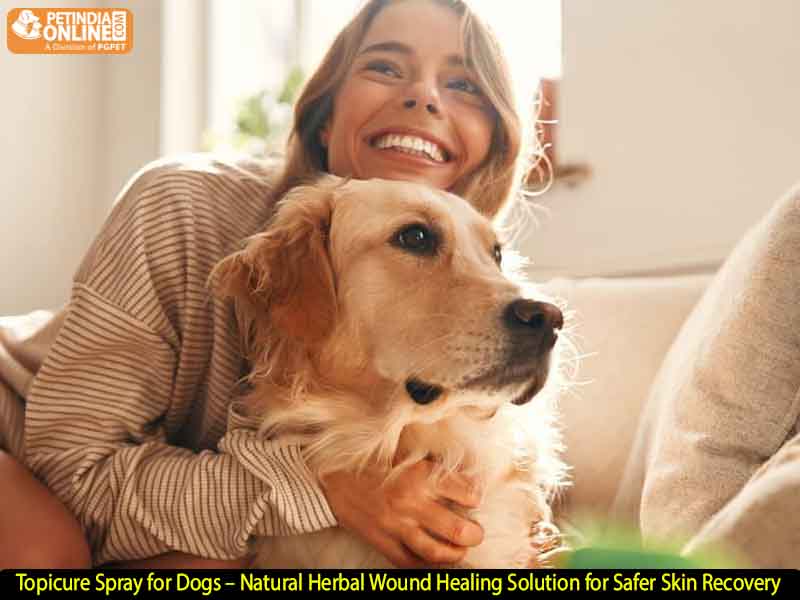 Topicure Spray for Dogs – Natural Herbal Wound Healing Solution for Safer Skin Recovery