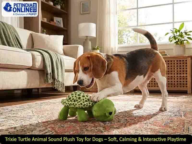 Trixie Turtle Animal Sound Plush Toy for Dogs – Soft, Calming & Interactive Playtime