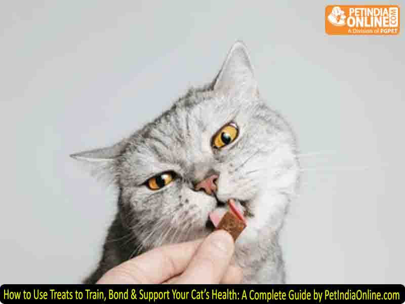 How to Use Treats to Train, Bond & Support Your Cat’s Health: A Complete Guide by PetIndiaOnline.com