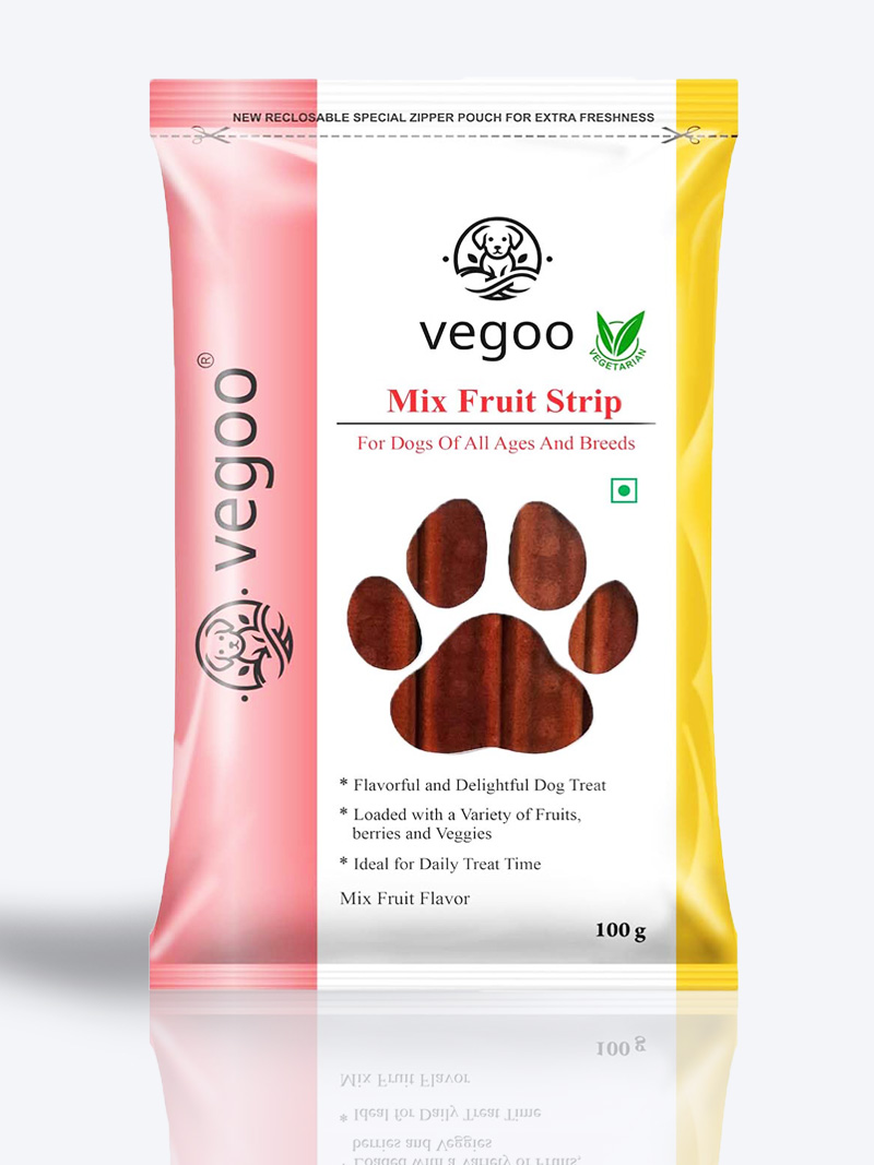 Vegoo Mix Fruit Strip for Dogs 100gm | Healthy Dog Treats – Petindiaonline.com