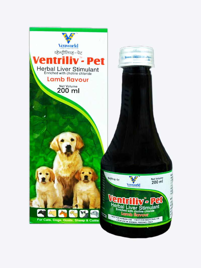 Buy Venkys Ventriliv-Pet 200ml – Herbal Liver Tonic for Pets | Petindiaonline.com