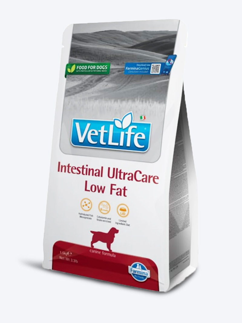 VetLife Intestinal UltraCare Low Fat Dog Food 1.5kg | Digestive Care Diet