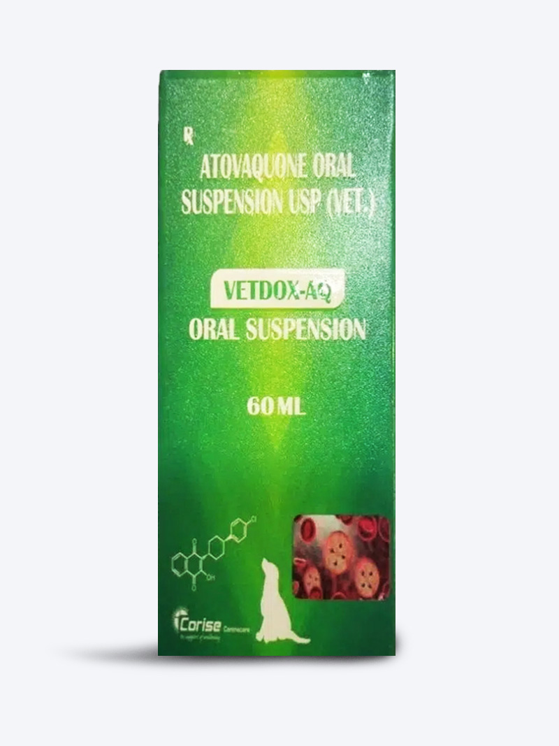 Vetdox AQ Oral Suspension (Atovaquone) 60ml for Dogs & Cats | Antiprotozoal Pet Medicine