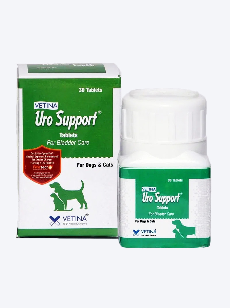 Buy Vetina Uro Support Tablets for Dogs & Cats (30 Tabs) | Petindiaonline.com