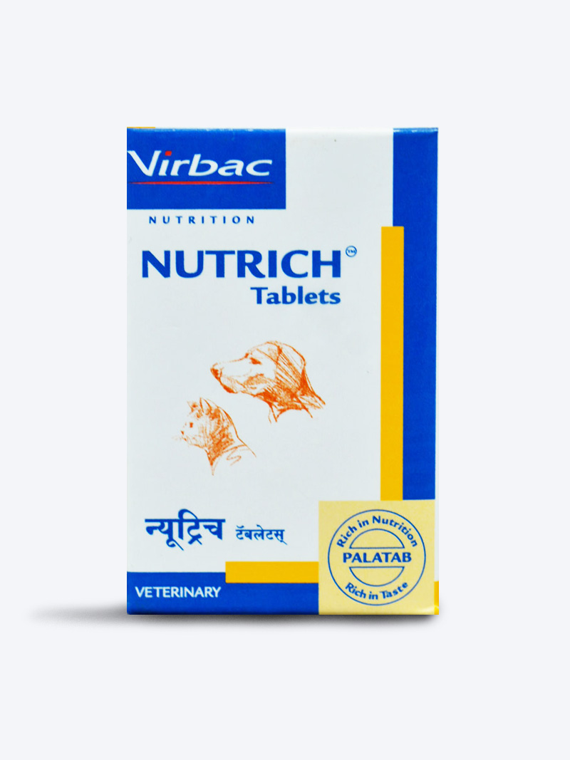 Buy Virbac Nutrich 30 Tablets – Nutritional Supplement for Pets | Petindiaonline.com