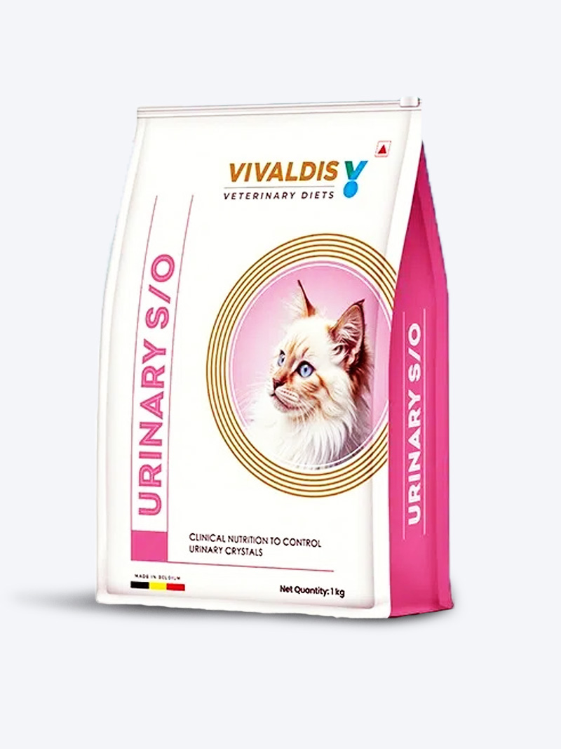 Vivaldis V Diet Urinary S/O Cat Dry Food 1kg | Urinary Care Cat Food | PetIndiaOnline