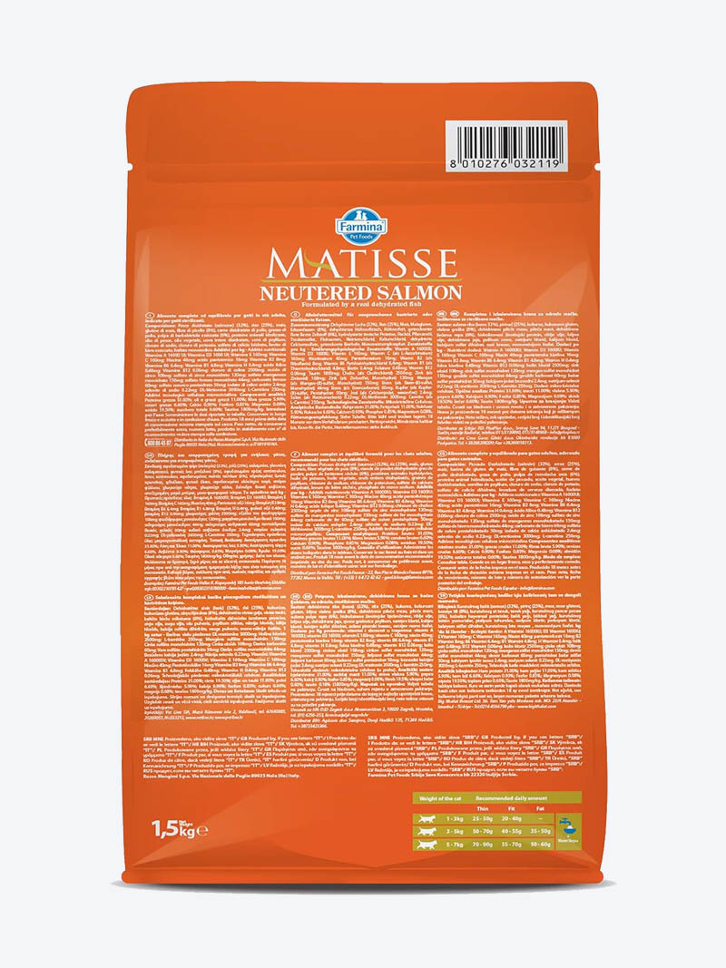 Farmina Matisse Neutered Salmon Cat Dry Food – Balanced